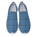 Blue knitting pattern Women s Slip On Sneakers View1