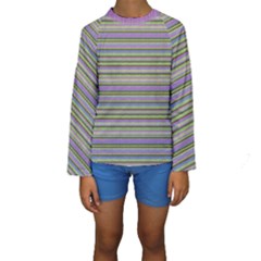 Vintage Knitting Kids  Long Sleeve Swimwear by goljakoff