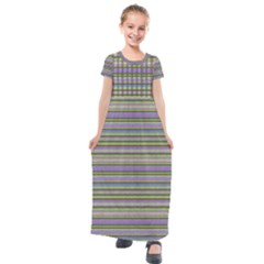 Vintage Knitting Kids  Short Sleeve Maxi Dress by goljakoff