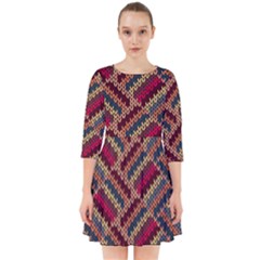 Geometric Knitting Smock Dress by goljakoff