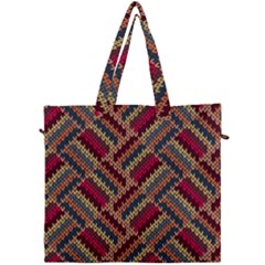 Geometric Knitting Canvas Travel Bag by goljakoff