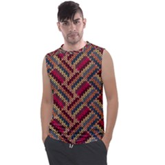 Geometric Knitting Men s Regular Tank Top by goljakoff