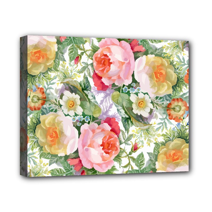 Vintage flowers Canvas 10  x 8  (Stretched)