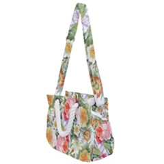 Vintage flowers Rope Handles Shoulder Strap Bag