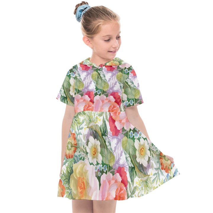 Vintage flowers Kids  Sailor Dress