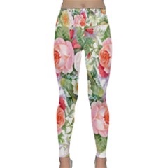 Vintage Flowers Lightweight Velour Classic Yoga Leggings by goljakoff