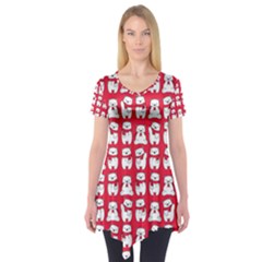 Cute Winter Bear Short Sleeve Tunic  by designsbymallika