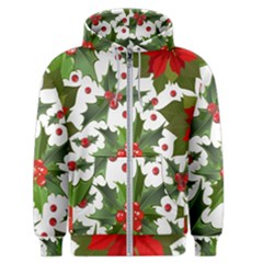 Christmas Berries Men s Zipper Hoodie by goljakoff