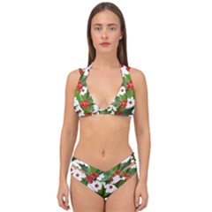 Christmas Berries Double Strap Halter Bikini Set by goljakoff