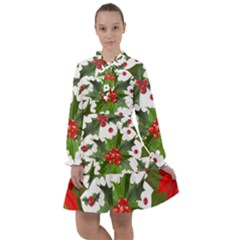 Christmas Berries All Frills Chiffon Dress by goljakoff