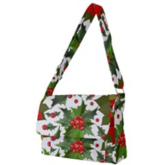 Christmas Berries Full Print Messenger Bag (l) by goljakoff