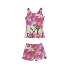 Retro Flowers Kids  Boyleg Swimsuit by goljakoff