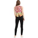 Retro flowers V-Neck Cropped Tank Top View2