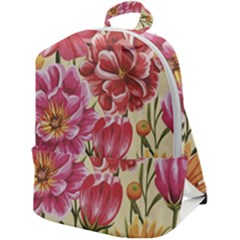 Retro Flowers Zip Up Backpack by goljakoff