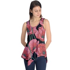 Red Flowers Sleeveless Tunic by goljakoff