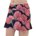 Red flowers Tennis Skorts View1