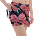 Red flowers Tennis Skorts View3