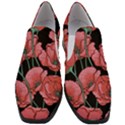 Red flowers Women Slip On Heel Loafers View1