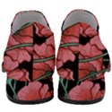 Red flowers Women Slip On Heel Loafers View4