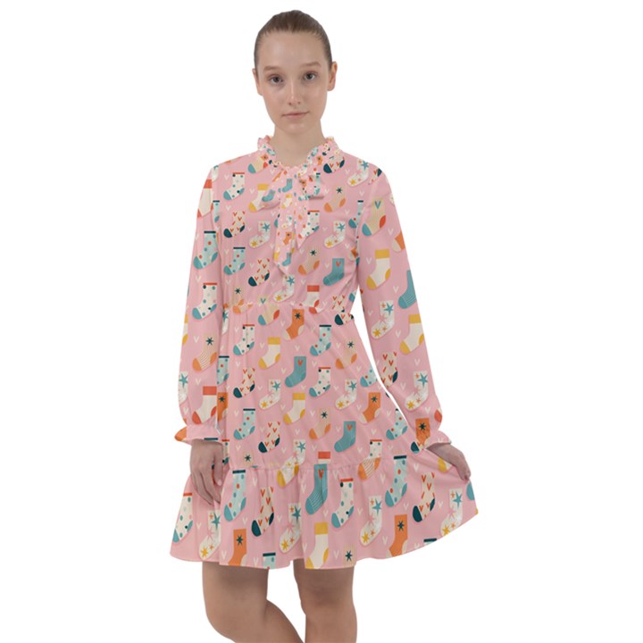 Socks Love All Frills Chiffon Dress