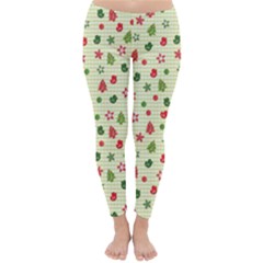 Cute Christmas Pattern Classic Winter Leggings by designsbymallika