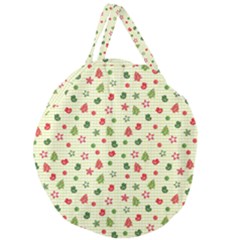 Cute Christmas Pattern Giant Round Zipper Tote by designsbymallika