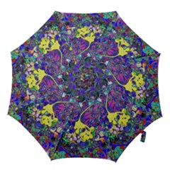 Vibrant Abstract Floral/rainbow Color Hook Handle Umbrellas (large) by dressshop