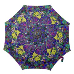 Vibrant Abstract Floral/rainbow Color Hook Handle Umbrellas (small) by dressshop