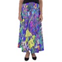 vibrant abstract floral/rainbow color Flared Maxi Skirt View1