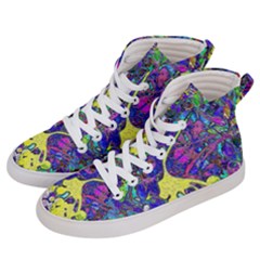 Vibrant Abstract Floral/rainbow Color Men s Hi-top Skate Sneakers by dressshop