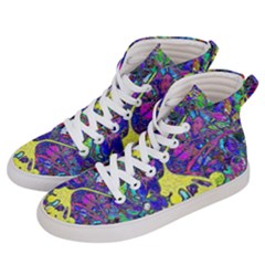 Vibrant Abstract Floral/rainbow Color Women s Hi-top Skate Sneakers by dressshop