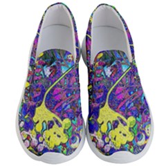 Vibrant Abstract Floral/rainbow Color Men s Lightweight Slip Ons by dressshop