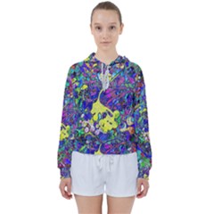 Vibrant Abstract Floral/rainbow Color Women s Tie Up Sweat by dressshop