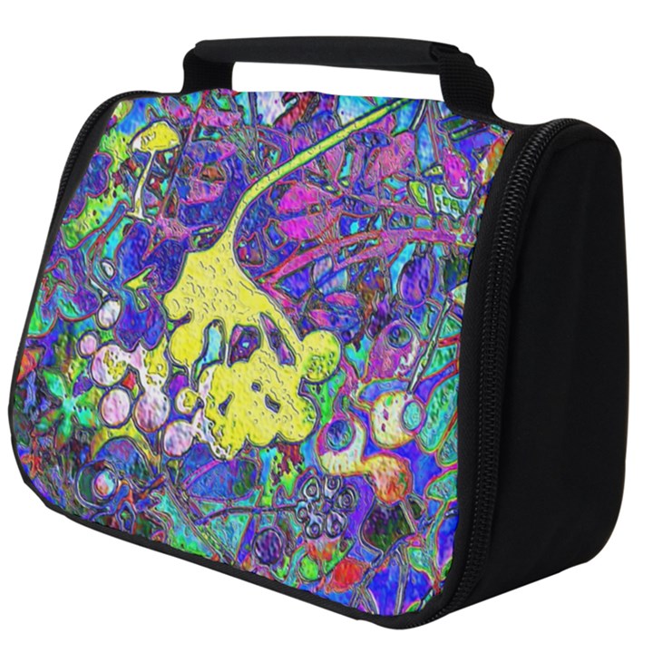 vibrant abstract floral/rainbow color Full Print Travel Pouch (Big)