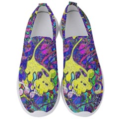 Vibrant Abstract Floral/rainbow Color Men s Slip On Sneakers by dressshop