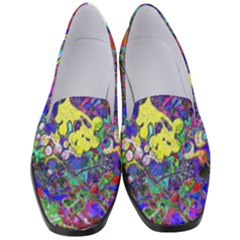 Vibrant Abstract Floral/rainbow Color Women s Classic Loafer Heels by dressshop