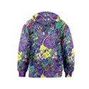 vibrant abstract floral/rainbow color Kids  Pullover Hoodie View2