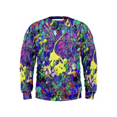 Vibrant Abstract Floral/rainbow Color Kids  Sweatshirt by dressshop