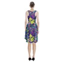 vibrant abstract floral/rainbow color Racerback Midi Dress View2