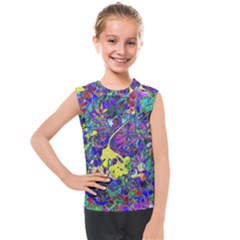 Vibrant Abstract Floral/rainbow Color Kids  Mesh Tank Top by dressshop