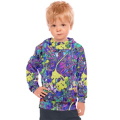 Vibrant Abstract Floral/rainbow Color Kids  Hooded Pullover by dressshop