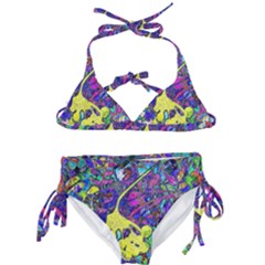 Vibrant Abstract Floral/rainbow Color Kids  Classic Bikini Set by dressshop