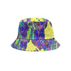 Vibrant Abstract Floral/rainbow Color Inside Out Bucket Hat (kids)