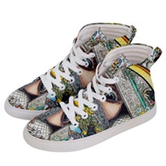 The Illustrated Alphabet - D - By Larenard Men s Hi-top Skate Sneakers by LaRenard