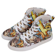 The Illustrated Alphabet - J - By Larenard Men s Hi-top Skate Sneakers by LaRenard