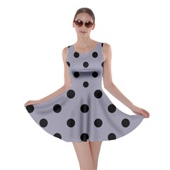 Large Black Polka Dots On Coin Grey - Skater Dress by FashionLane