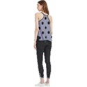 Large Black Polka Dots On Coin Grey - Flowy Camisole Tank Top View2