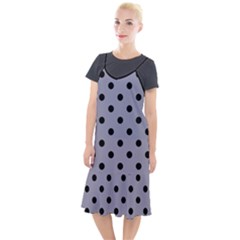 Large Black Polka Dots On Coin Grey - Camis Fishtail Dress by FashionLane