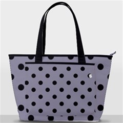 Large Black Polka Dots On Coin Grey - Back Pocket Shoulder Bag  by FashionLane