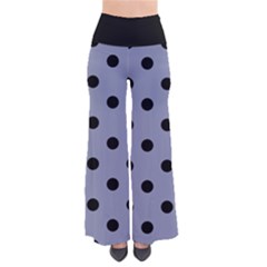 Large Black Polka Dots On Cool Grey - So Vintage Palazzo Pants by FashionLane